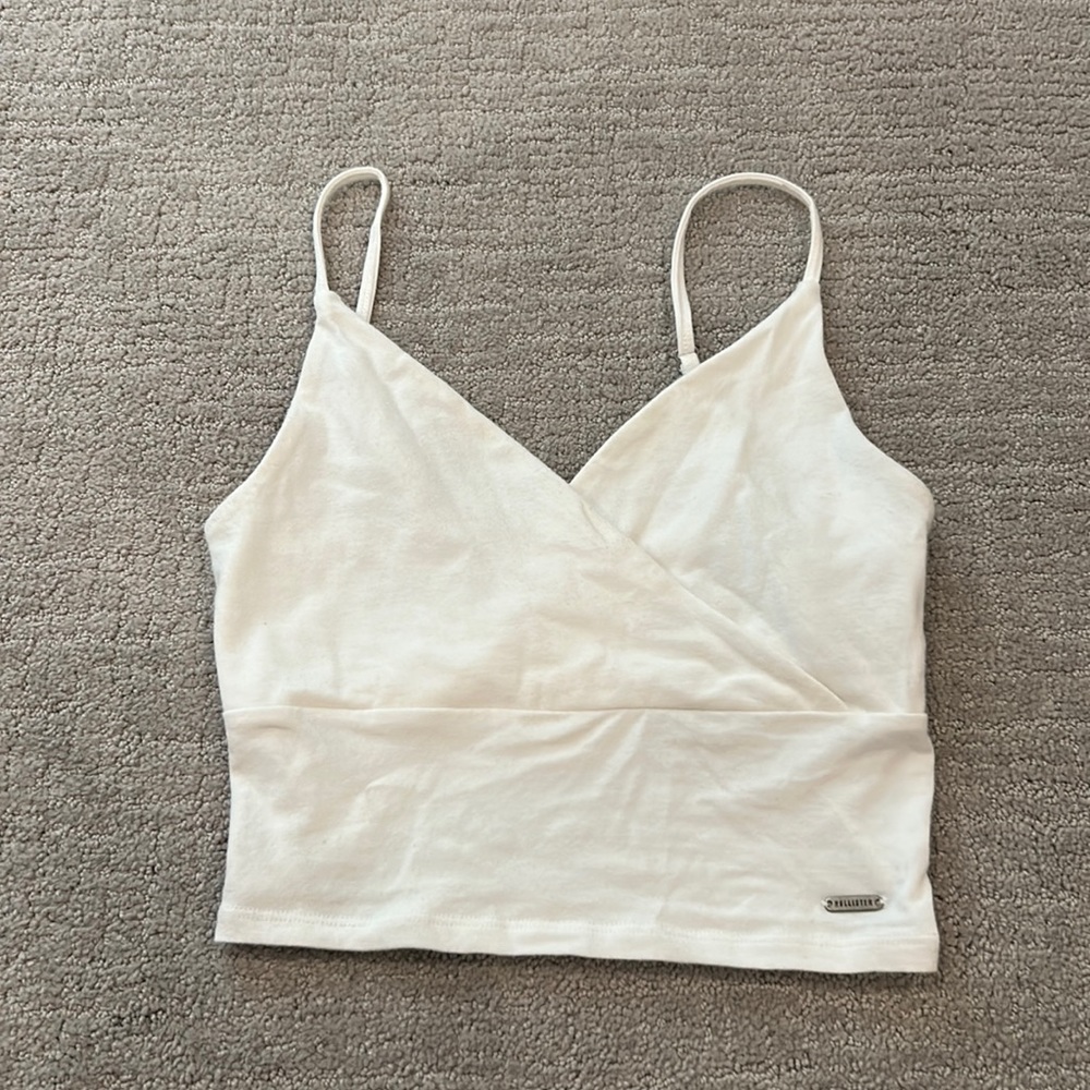 Hollister white tank top